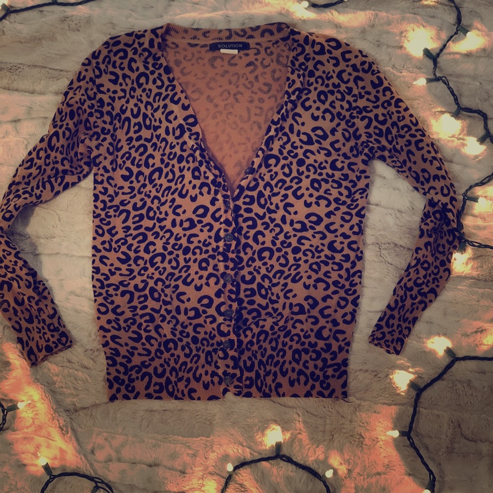 Leopard print cardigan
